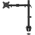 Amazon Basics Single Monitor Stand - Height Adjustable Arm Mount, Steel, Black