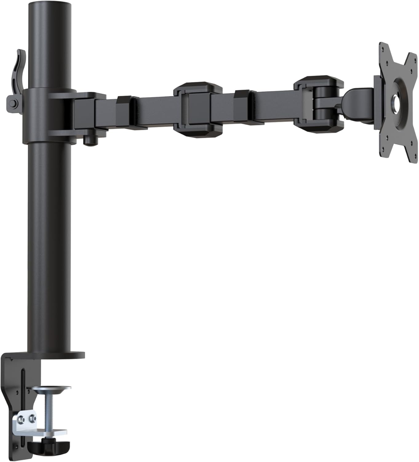 Amazon Basics Single Monitor Stand - Height Adjustable Arm Mount, Steel, Black