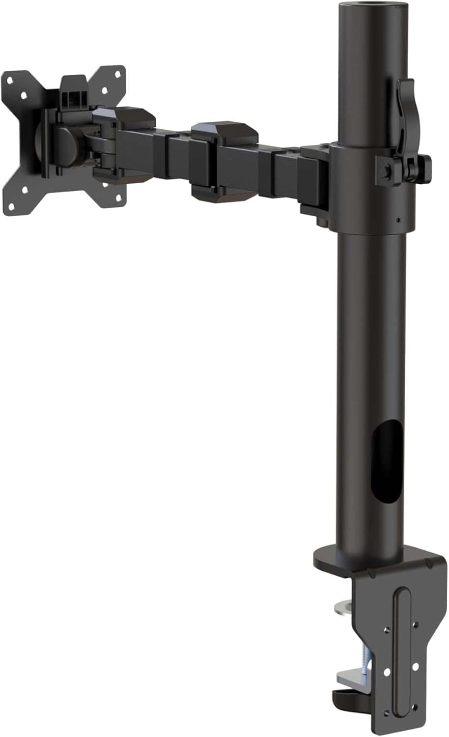 Amazon Basics Single Monitor Stand - Height Adjustable Arm Mount, Steel, Black