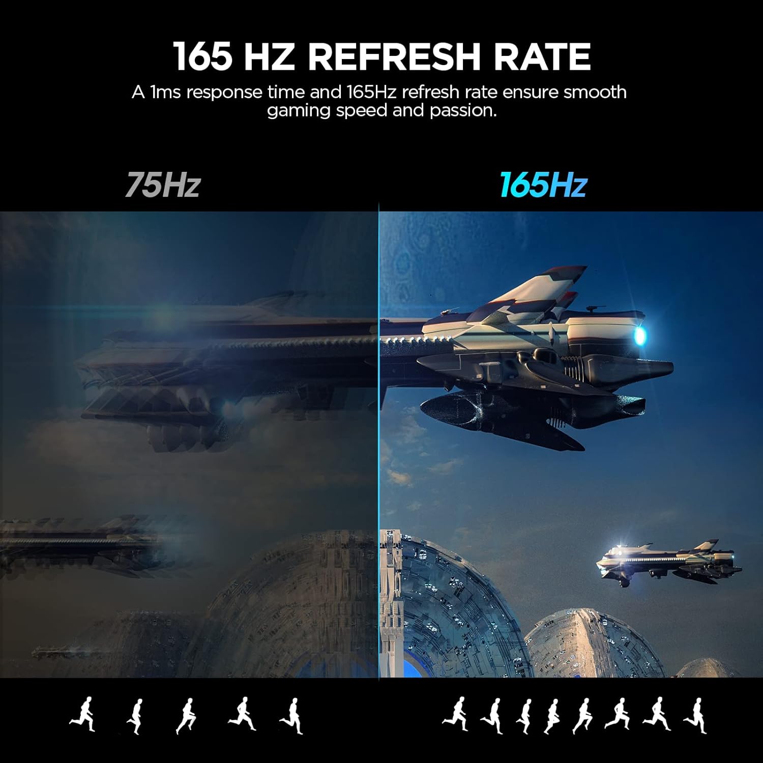 KOORUI 24 Inch Gaming Monitor, 180Hz Curved Monitors, FHD 1080P VA 1ms 1500R PC Monitors with Adaptive Sync, HDMI X2-DP, VESA Compatible, Tilt Adjustable, Eye Care