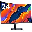 KOORUI 24 Inch Gaming Monitor, 180Hz Curved Monitors, FHD 1080P VA 1ms 1500R PC Monitors with Adaptive Sync, HDMI X2-DP, VESA Compatible, Tilt Adjustable, Eye Care