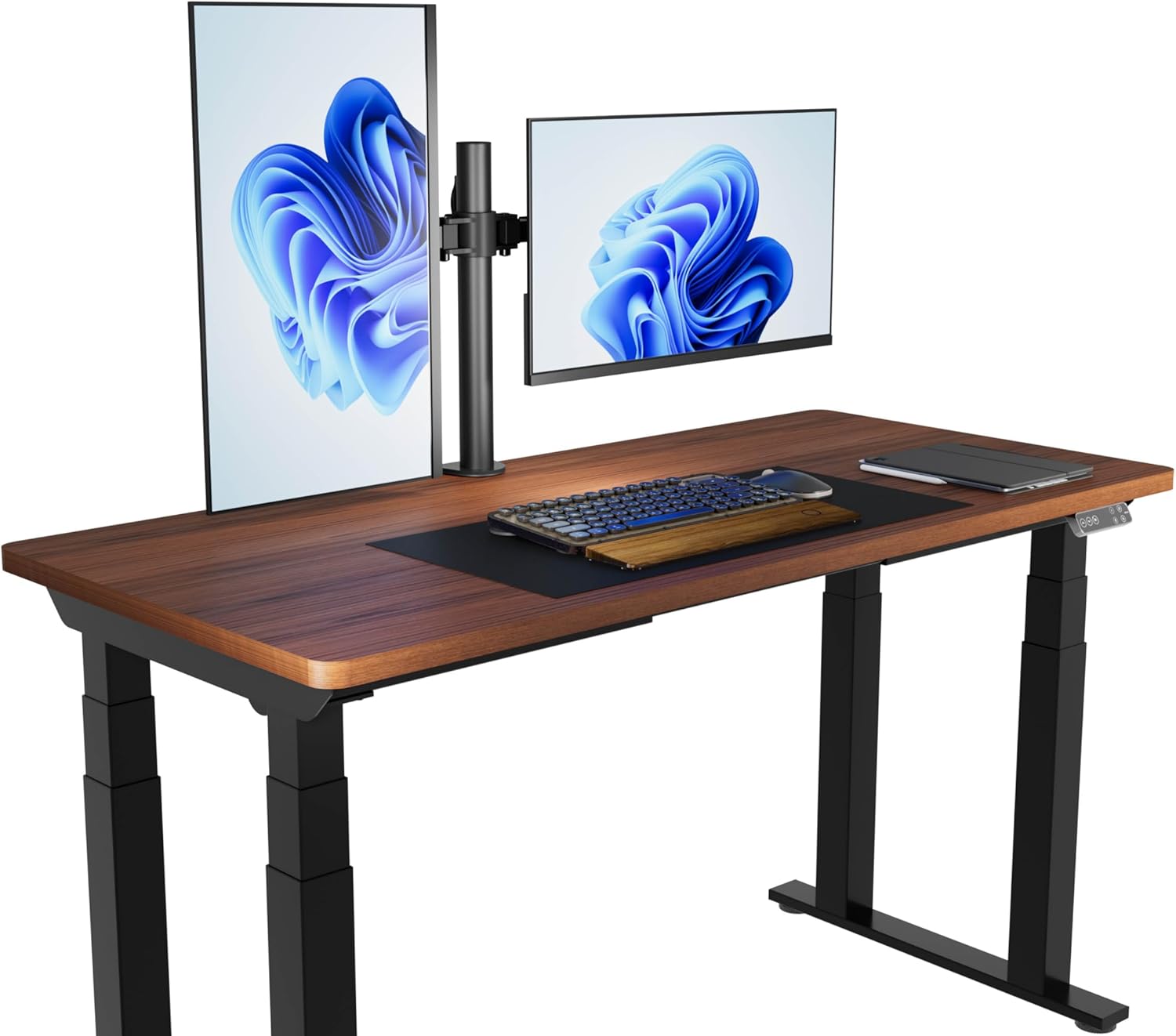 Amazon Basics Single Monitor Stand - Height Adjustable Arm Mount, Steel, Black