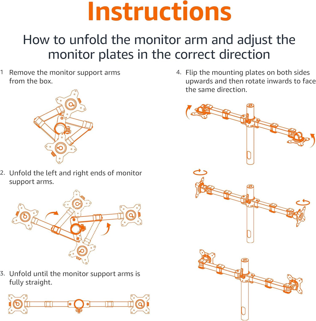 Amazon Basics Single Monitor Stand - Height Adjustable Arm Mount, Steel, Black